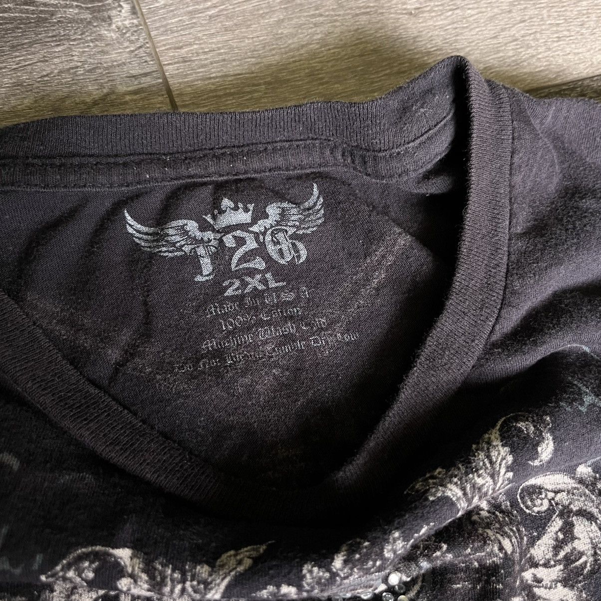 Affliction Vintage 2000s Royal Blood Affliction Style Studded Tee Shirt Size US XXL / EU 58 / 5 - 4 Thumbnail