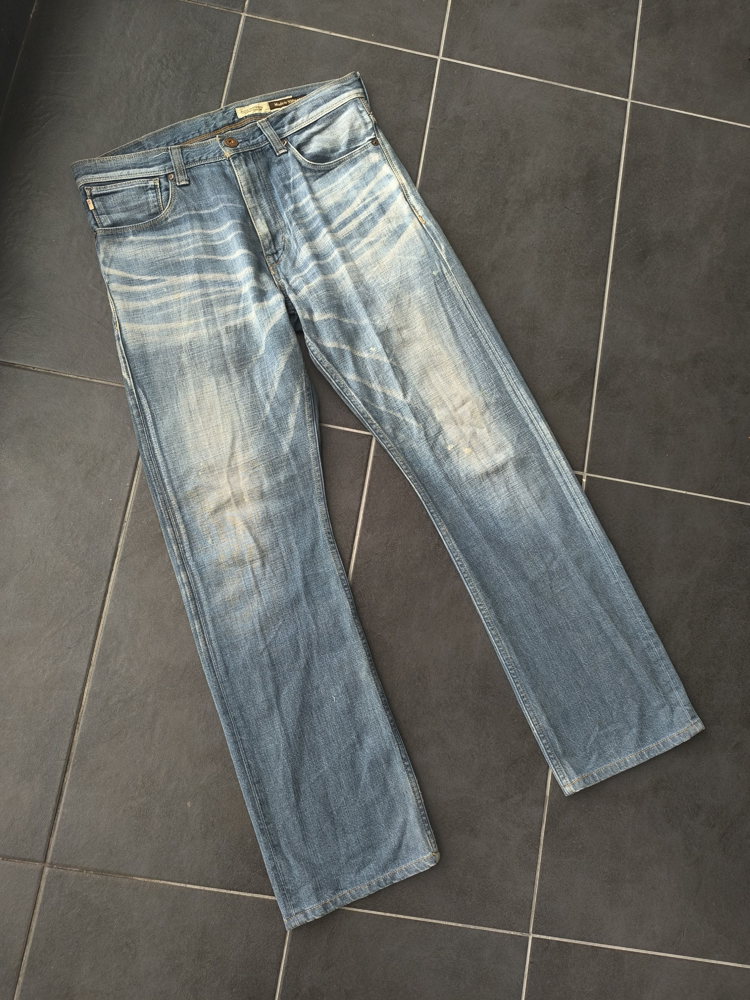 If Six Was Nine × Japanese Brand × Le Grande Bleu (L.G.B.) FLARE JEANS BUCKLE BACK NUMBER JEANS Size US 34 / EU 50 - 1 Thumbnail