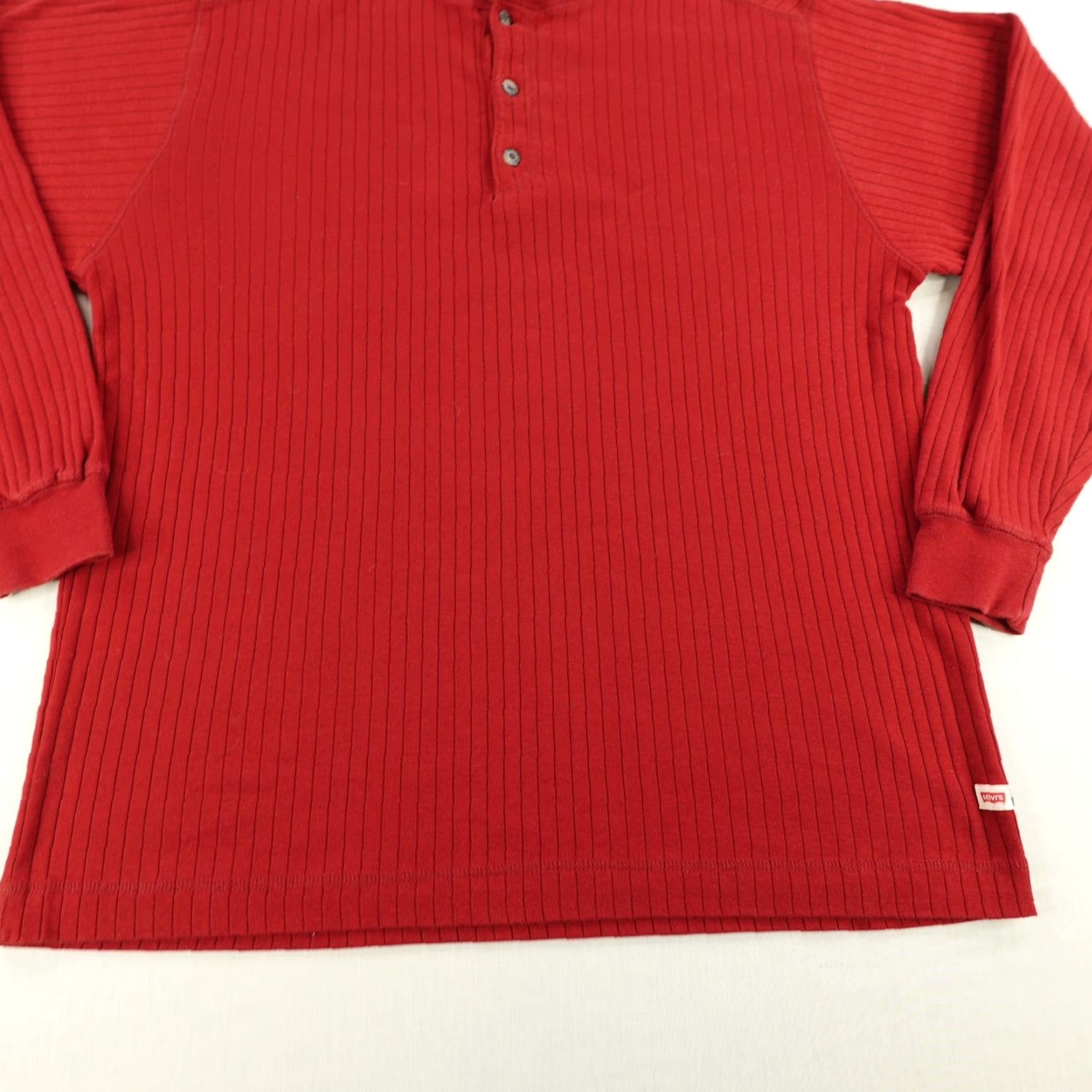 Levi's VINTAGE Levi's Sweater Mens M Lux Knit Henley Thermal Red 90s USA Mens Size US M / EU 48-50 / 2 - 3 Thumbnail