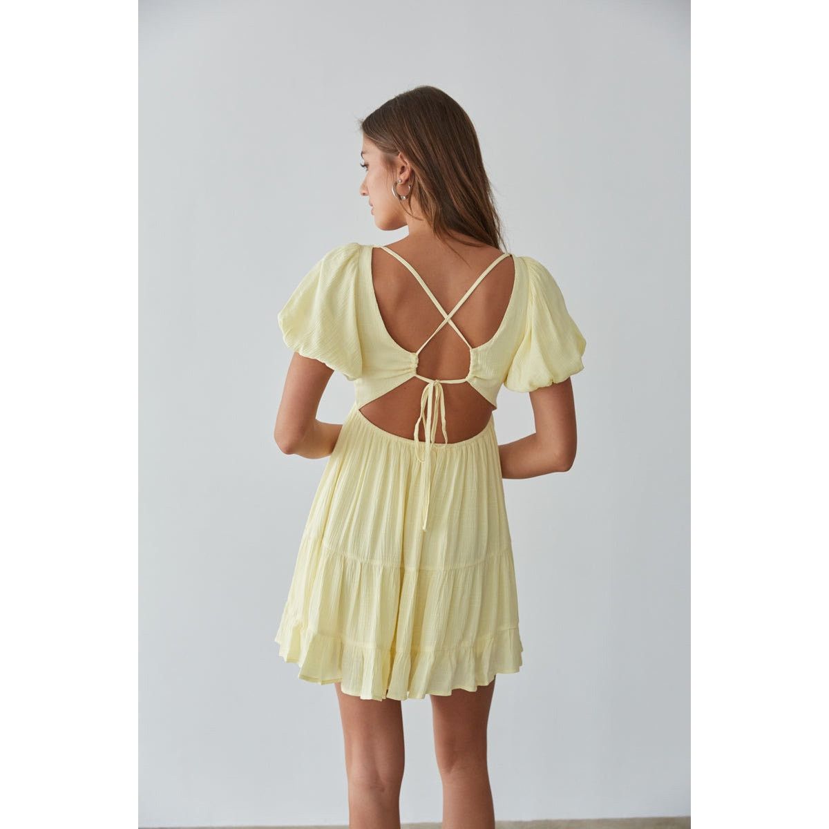 American Rag NWT American Threads Dallas Butter Yellow dress Sz M Size M / US 6-8 / IT 42-44 - 3 Thumbnail