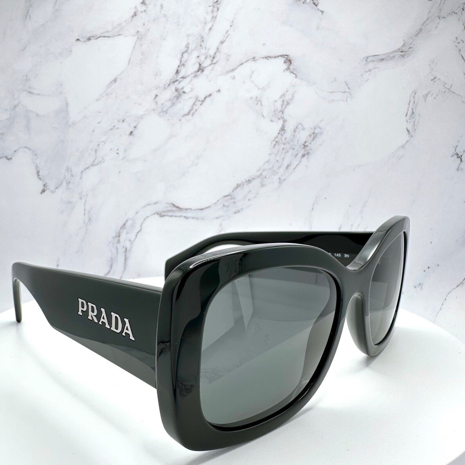 Prada New PRADA Sunglasses Black Oversized Square Letter Logo Size ONE SIZE - 16 Thumbnail