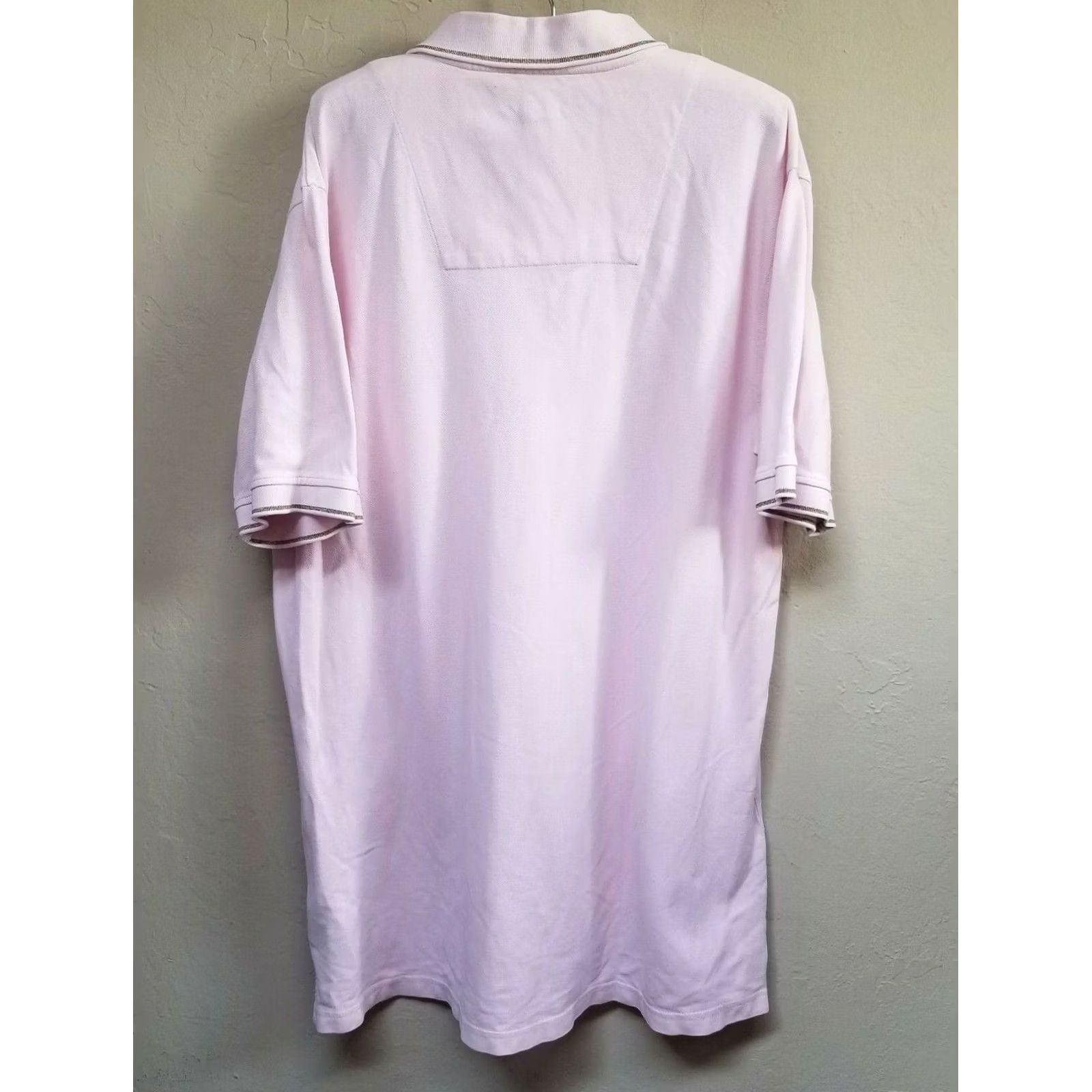 Robert Graham Roberts Graham Mens XL Classic Fit Short Sleeve Knit Polo Pink Cotton Shirt Size US XL / EU 56 / 4 - 2 Thumbnail