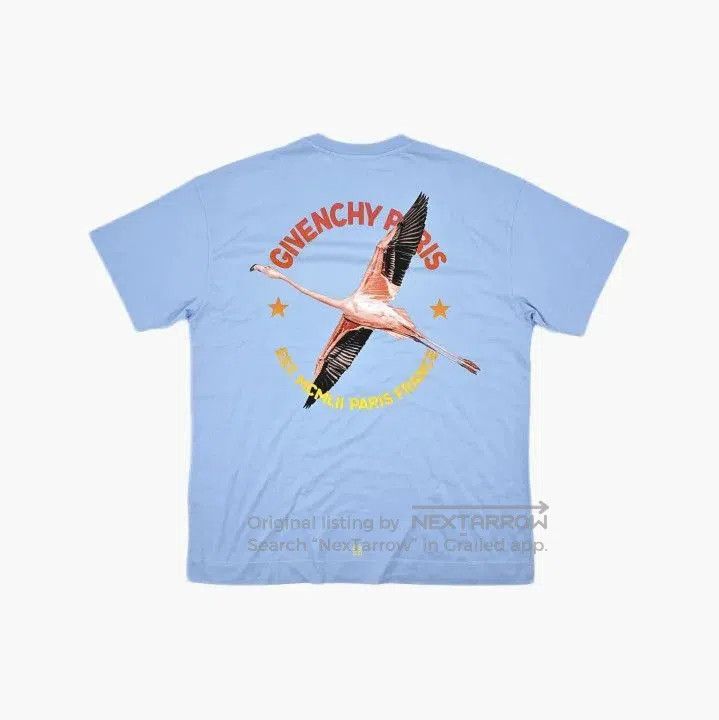 Givenchy GIVENCHY SS24 Logo Flamingo Print Crew Neck T-Shirt. Size US L / EU 52-54 / 3 - 3 Thumbnail