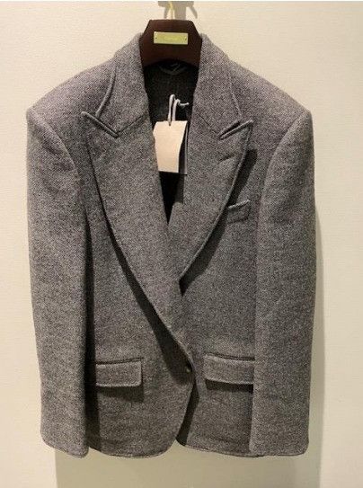 o1w1db10124 Wool Cashmere Blend Blazer in Gray