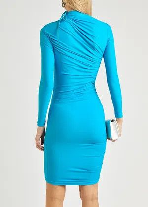 Balenciaga o1y0625 Mini Dress in Azure Size XS / US 0-2 / IT 36-38 - 4 Thumbnail