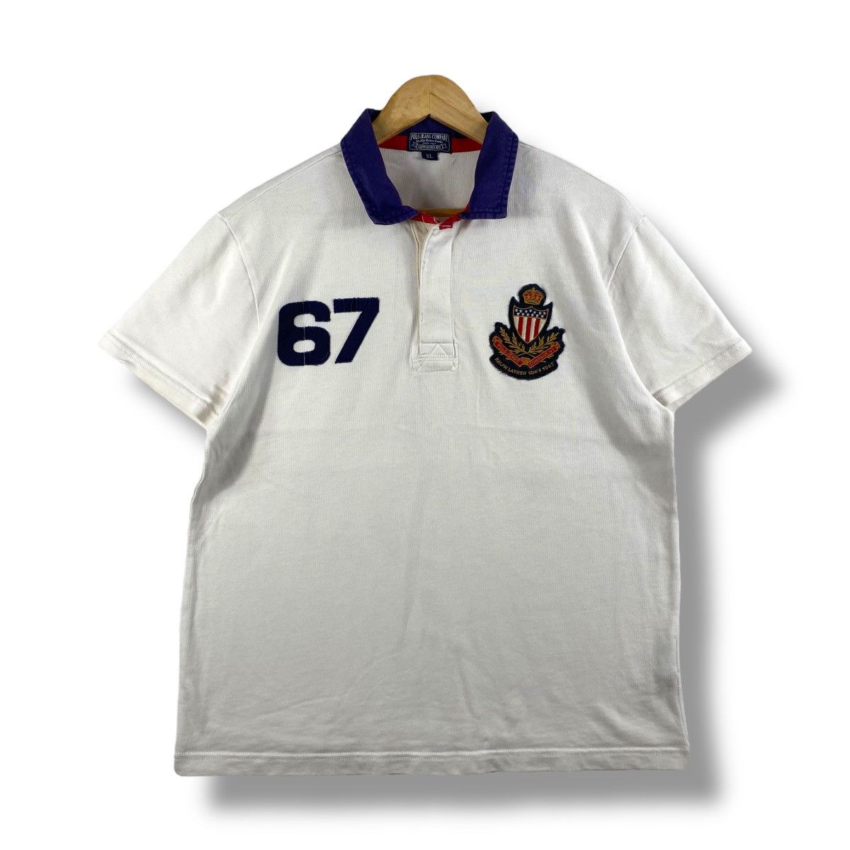 Ralph Lauren × Vintage POLO JEANS COMPANY By Ralph Lauren Polo Shirt Extra Large Size US XL / EU 56 / 4 - 1 Thumbnail