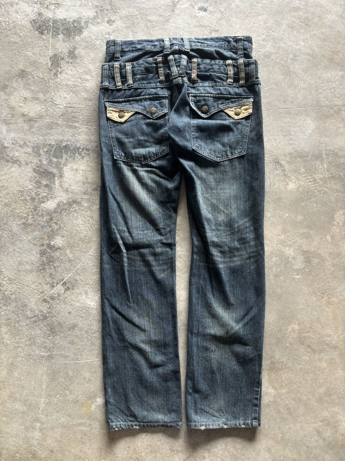 Hysteric Glamour SICK DOUBLE WAIST JAPANESE DENIM SKULL BUTTON Size US 32 / EU 48 - 13 Thumbnail