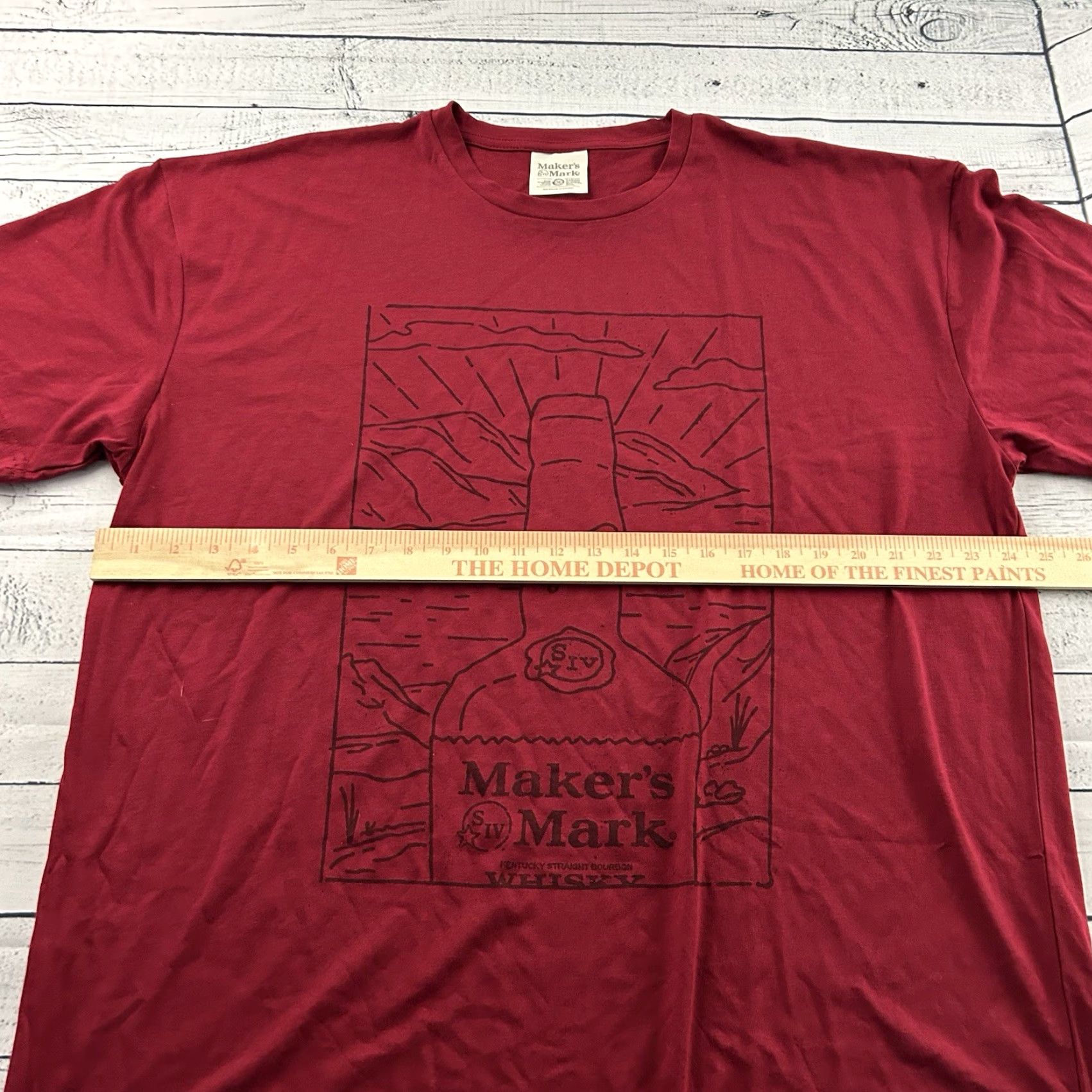 Vintage Maker's Mark Bourbon Short Sleeve T Shirt Men's 2XL Red Size US XXL / EU 58 / 5 - 4 Thumbnail