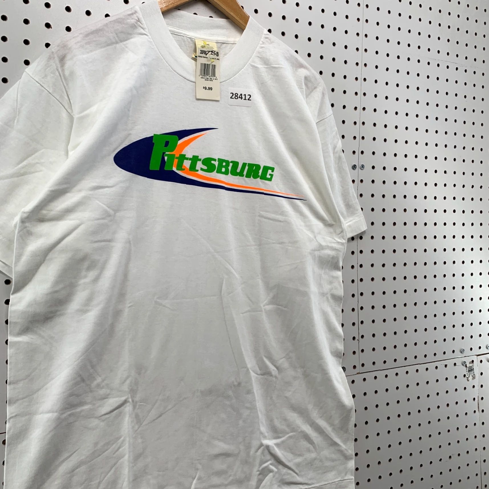 Vintage VINTAGE PITTSBURGH Kansas Shirt White Single Stitch Mens XL 22X29.5 80s Shirt 80s Men White Shirt-Cotton Polyester Size US XL / EU 56 / 4 - 4 Thumbnail