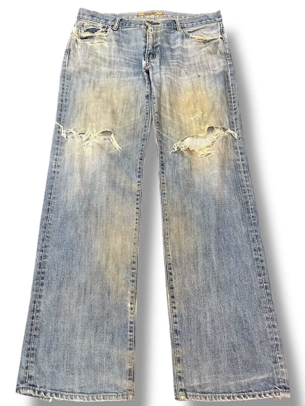 Jun Takahashi × Uniqlo Vintage Uniqlo S-003 Mudwash Faded Distressed Denim Size US 36 / EU 52 - 1 Thumbnail