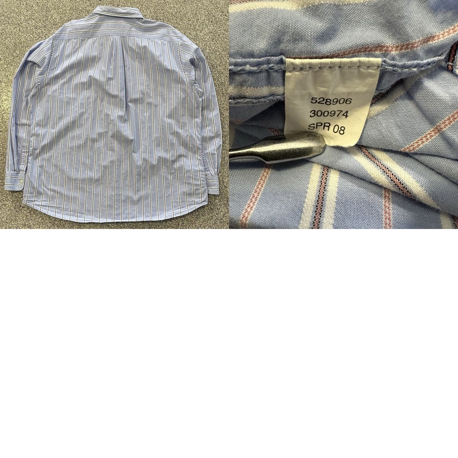 Gap Gap Shirt Mens XXL Classic Fit Long Sleeve Button-Up Light Blue Striped Size US XXL / EU 58 / 5 - 8 Thumbnail
