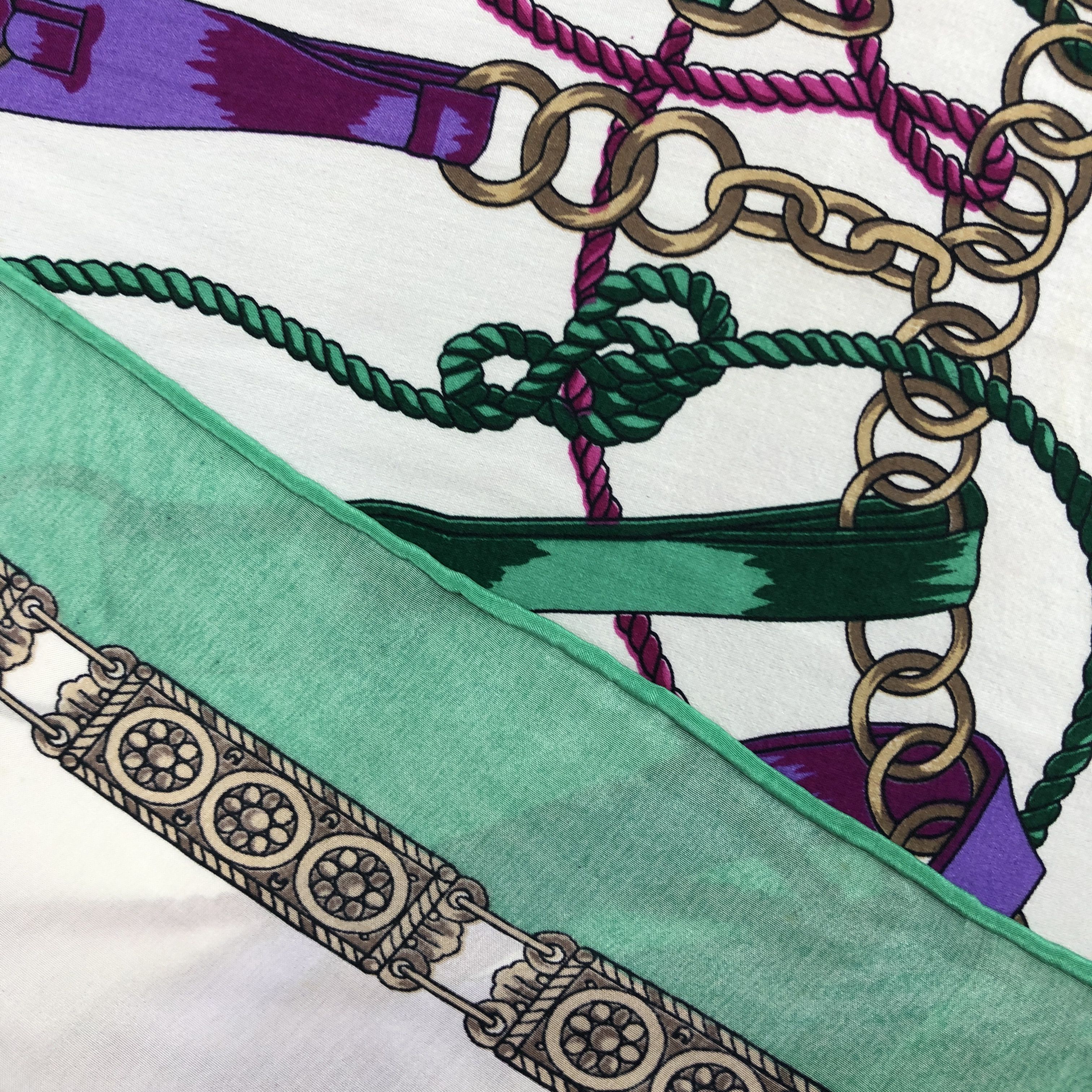 Other × Vintage Vintage Pola SILK Scarf Twill Stole Wraps Scarves Size ONE SIZE - 13 Thumbnail
