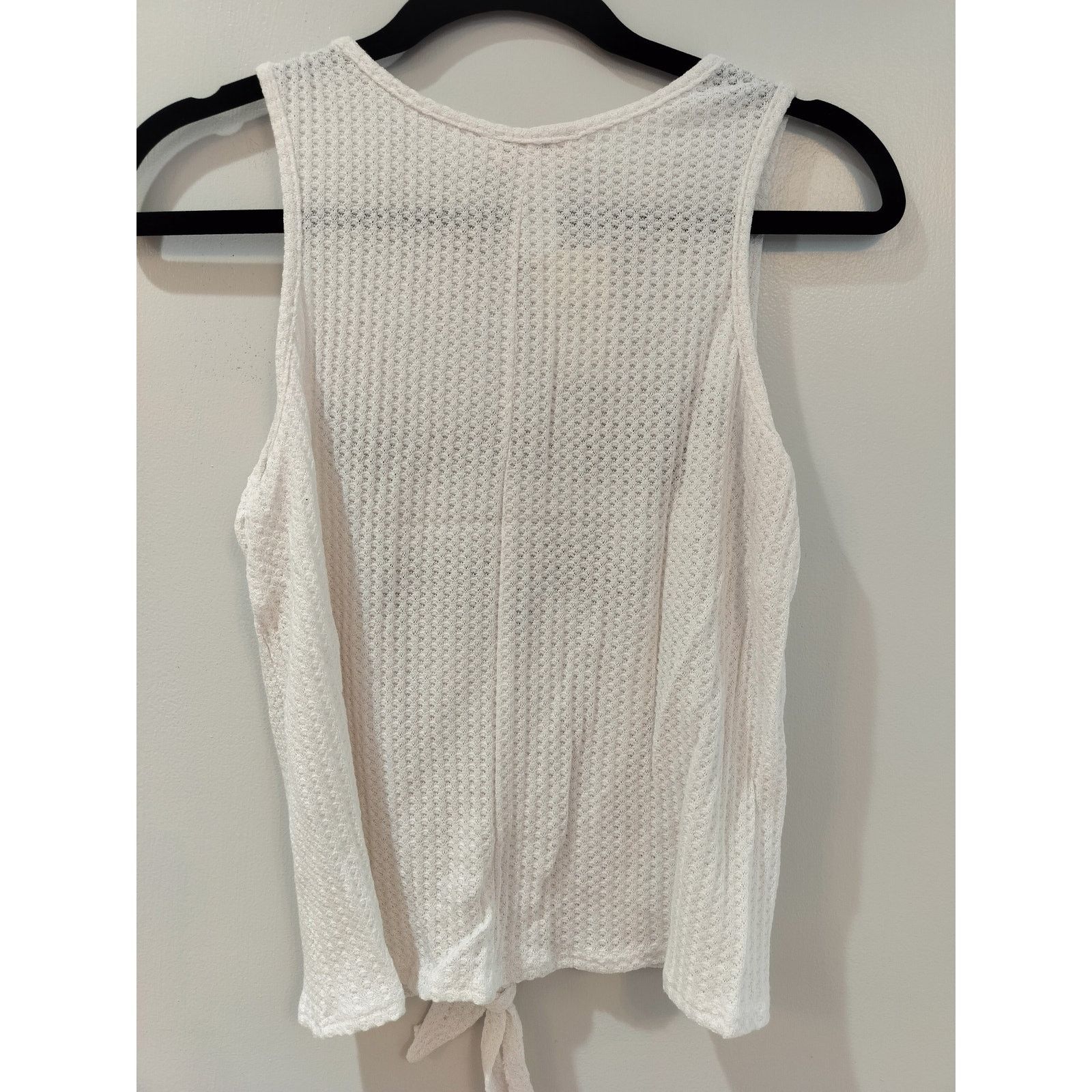 Other Revive Juniors L White Waffle Knit Top “Weekend Mood” Size L / US 10 / IT 46 - 4 Thumbnail