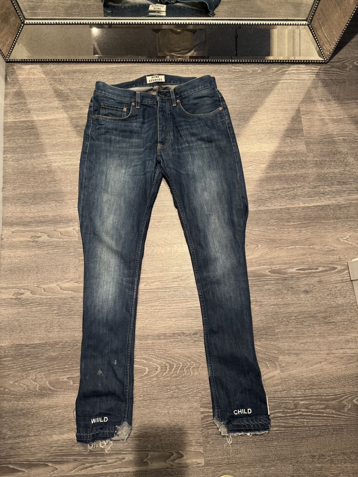 Acne Studios Custom 1 of 1 acne studio x wiild child skinny flare jeans Size US 34 / EU 50 - 1 Thumbnail