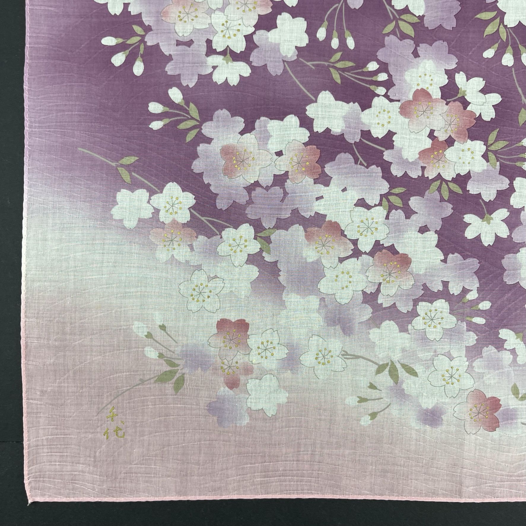 Japanese Brand Japanese Cherry Blossom Handkerchief Floral Art - 5061 Size ONE SIZE - 5 Thumbnail