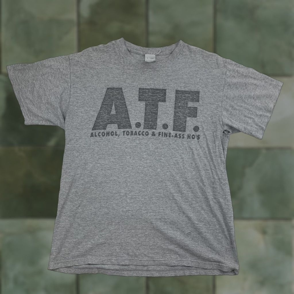 Fruit Of The Loom VINTAGE Fruit of the Loom T-Shirt Men Adult Large Gray Funny Grunge Y2K 90s Worn Size US L / EU 52-54 / 3 - 1 Thumbnail