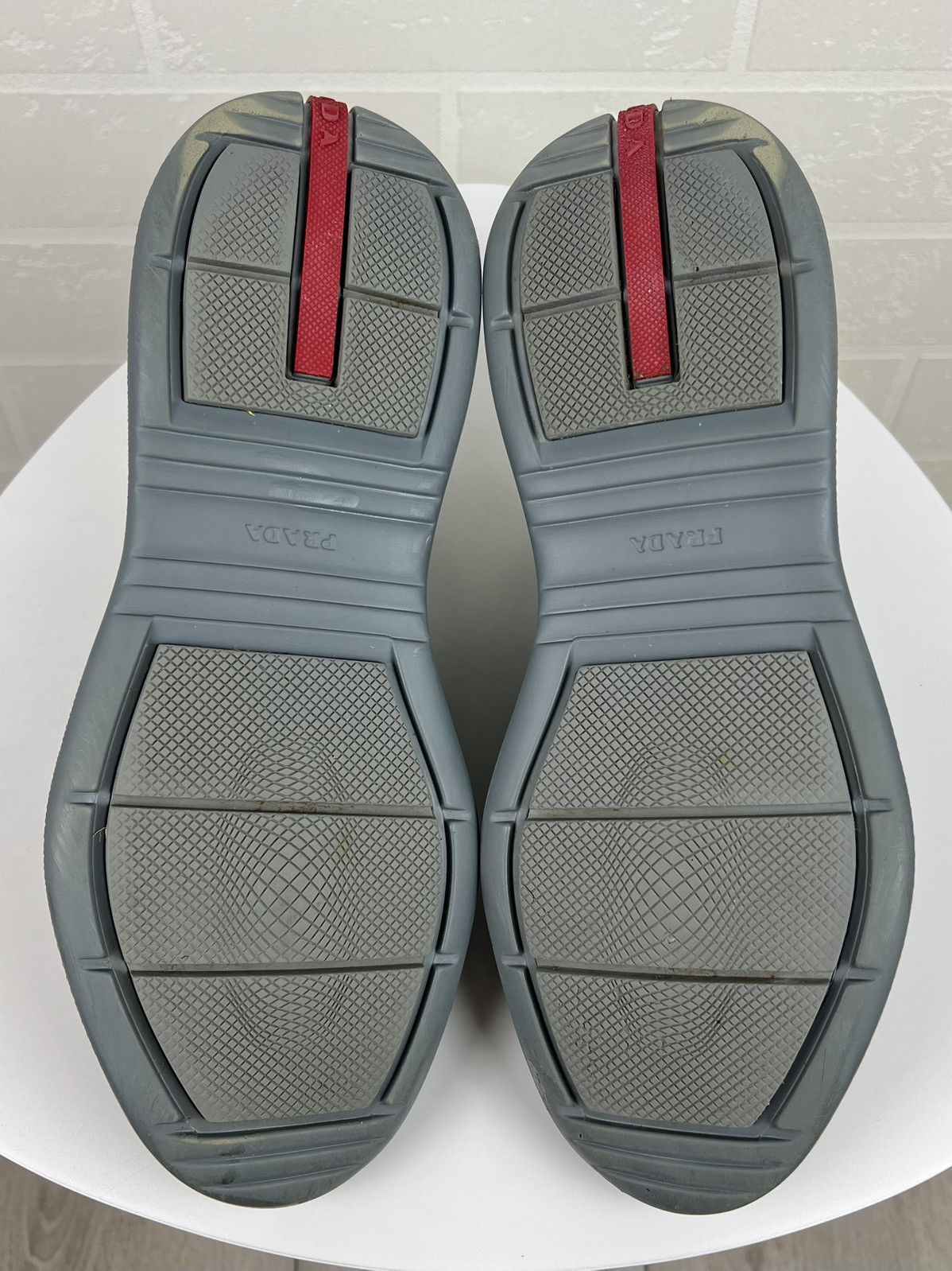 Prada PRADA Sneakers AMERICAS CUP Leather Fabric Shoes Red Tab Men Size US 8 / EU 41 - 13 Thumbnail