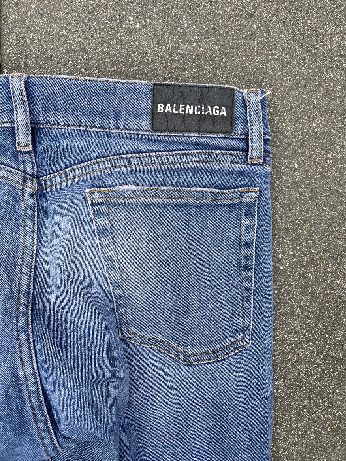 Balenciaga Balenciaga 2019 heel bite faded claw mark whisker denim Size US 34 / EU 50 - 5 Thumbnail