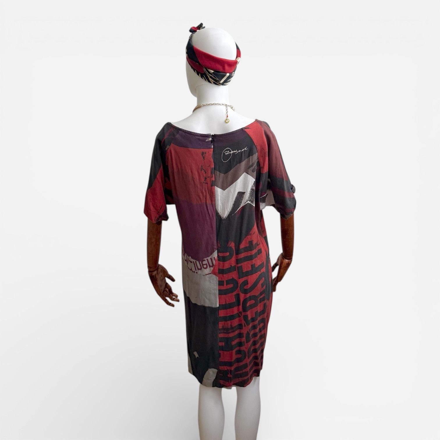 Desigual Desigual Dress Newspaper Print Y2K Size L / US 10 / IT 46 - 5 Thumbnail