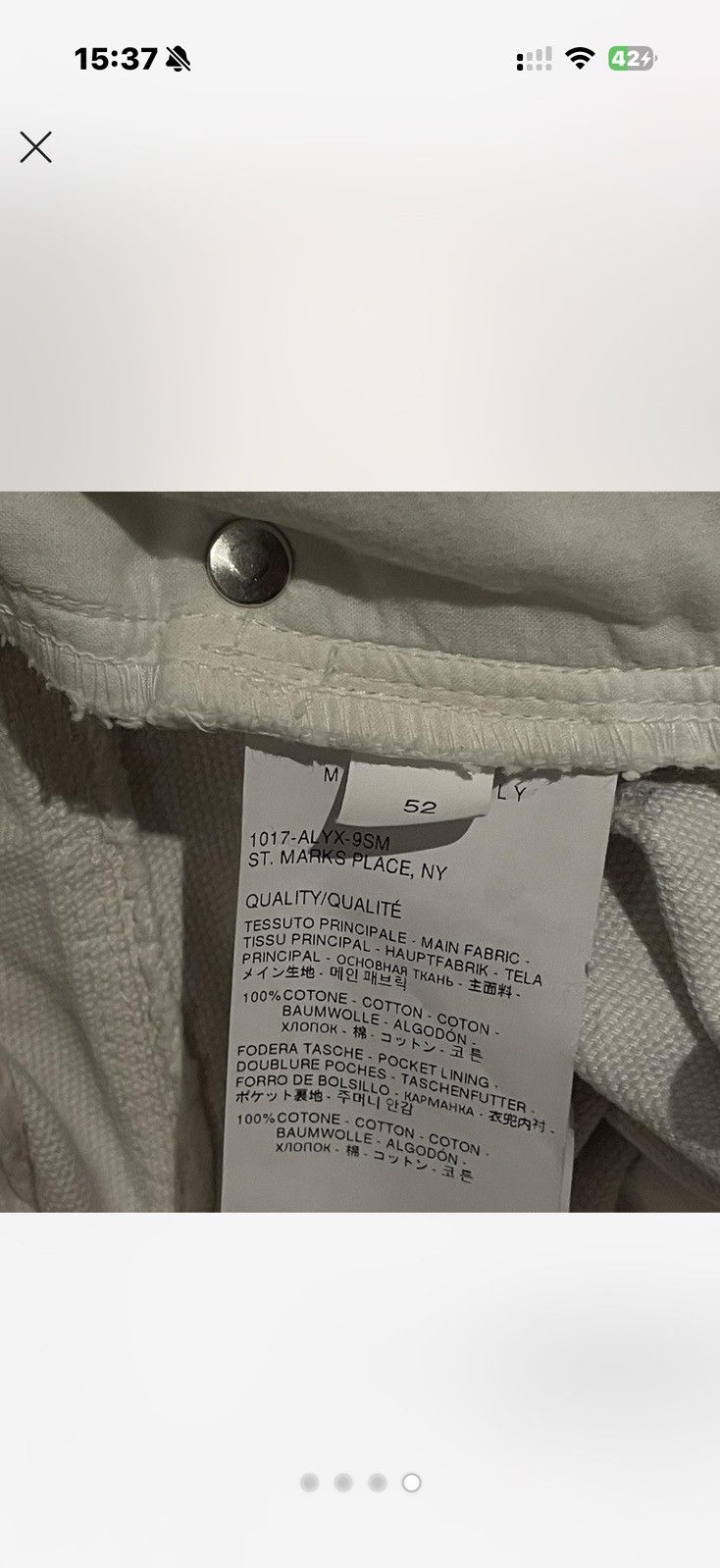Alyx 1017 ALYX 9SM Skater Pants in Cream Size US 36 / EU 52 - 4 Thumbnail