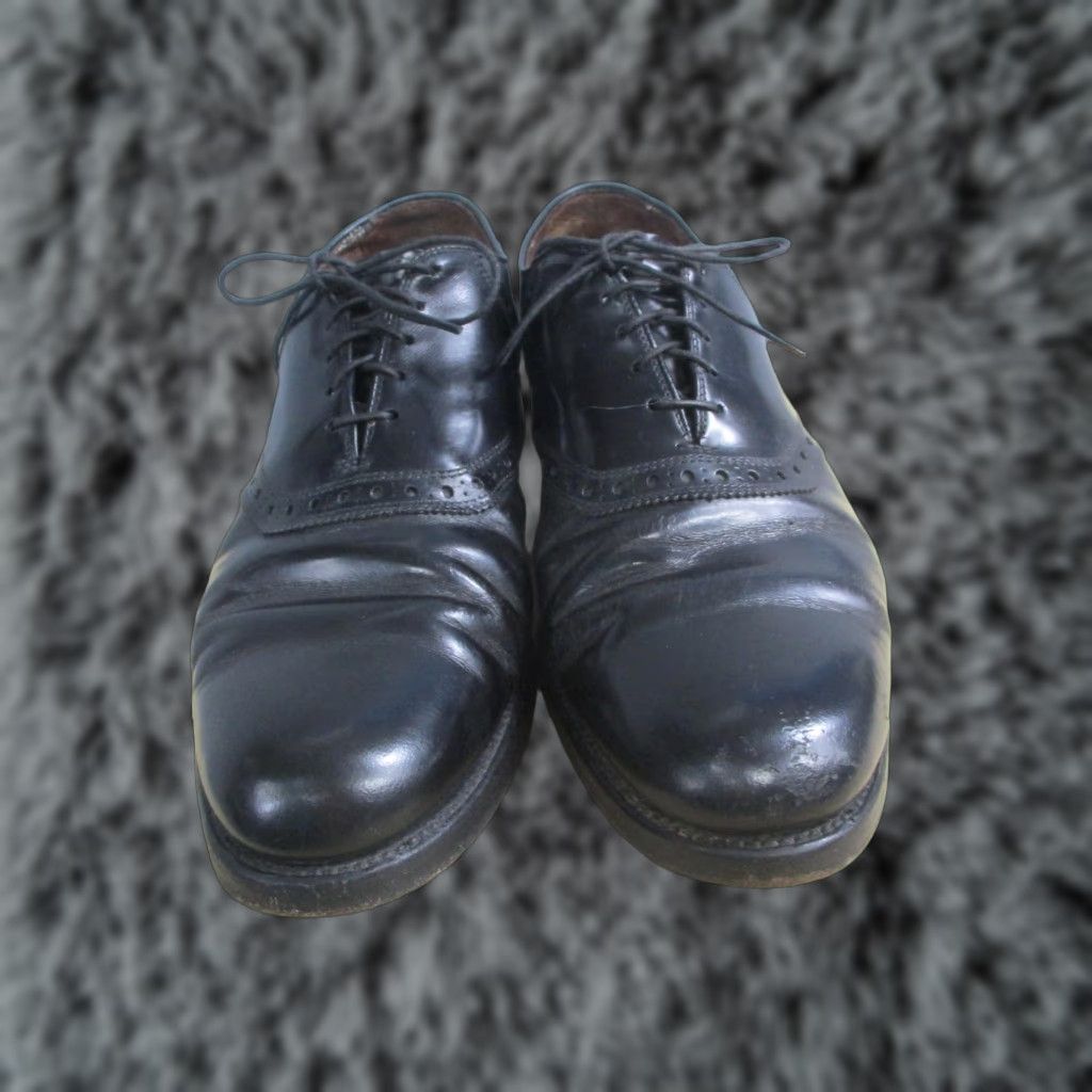 Allen Edmonds Allen Edmonds Dress Shoes Mens 9.5 C Black Cap Toe Oxford Leather Shoes Size ONE SIZE - 1 Thumbnail