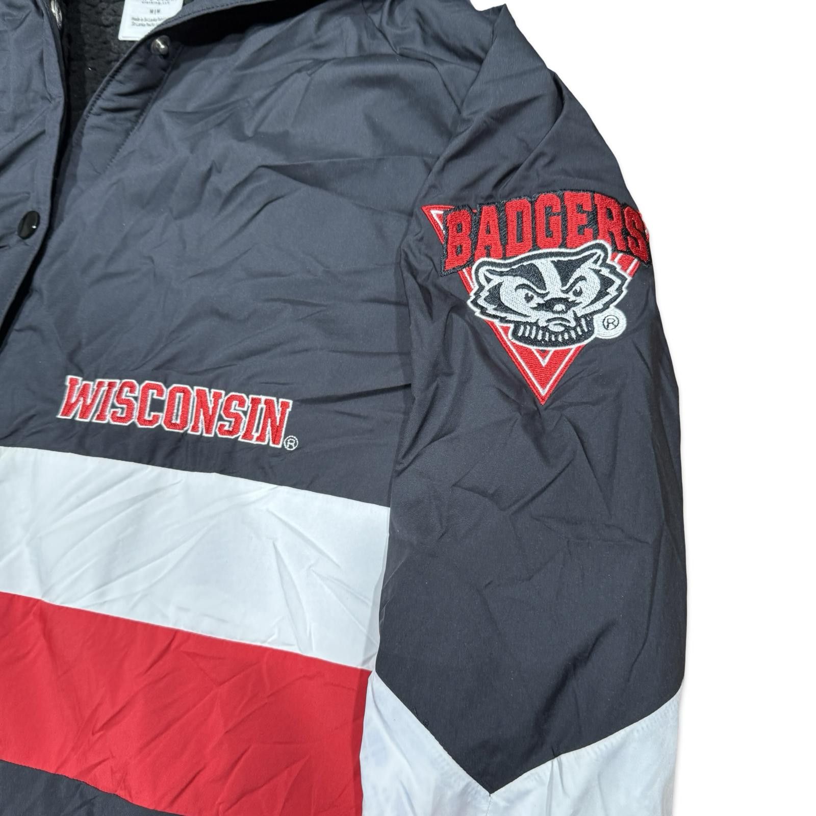 Pink Wisconsin Badgers PINK Hooded Sherpa Lined Jacket Size S / US 4 / IT 40 - 4 Thumbnail