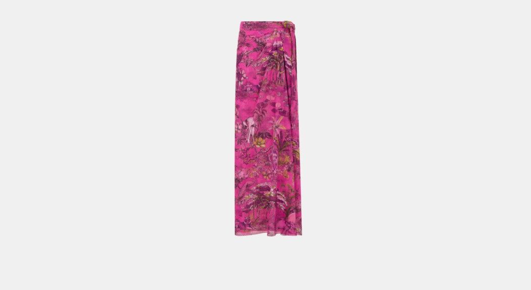 Dior o1sh3x0225 Long Wrap Skirt in Multicolor Size 30" / US 8 / IT 44 - 1 Thumbnail