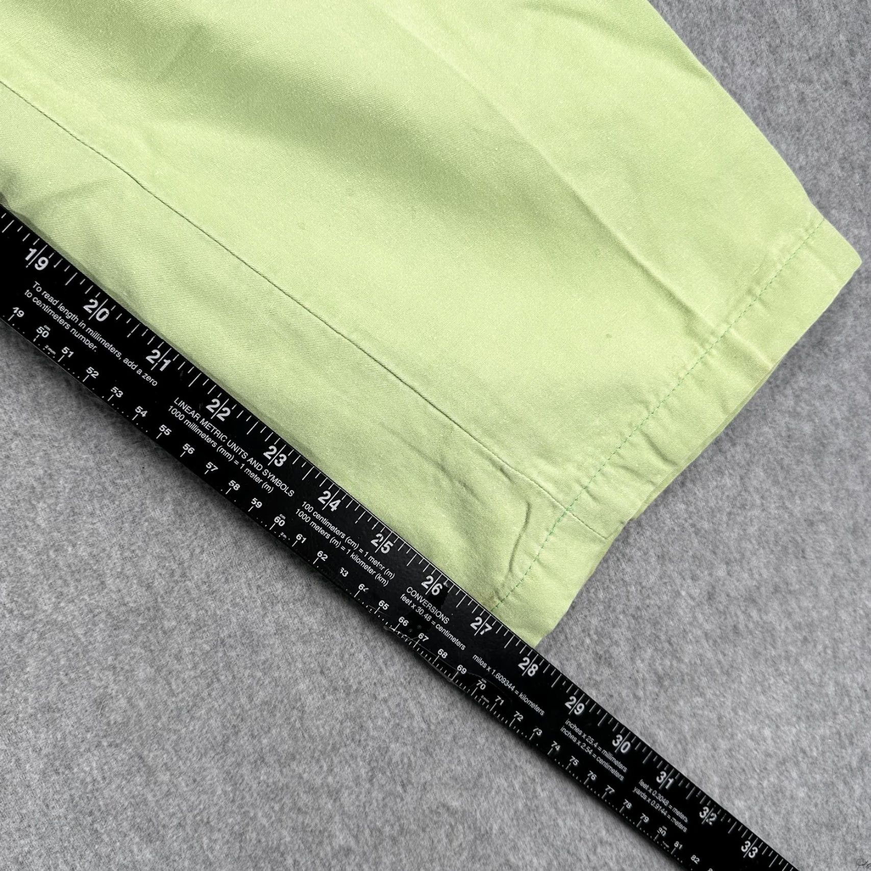 Vintage Borrelli Napoli Chino Pants Mens 36 Flat Front Linen Cotton Green 50% Linen 50% Cotton Italy Slim Front Pockets Straight Leg” Size US 36 / EU 52 - 4 Thumbnail