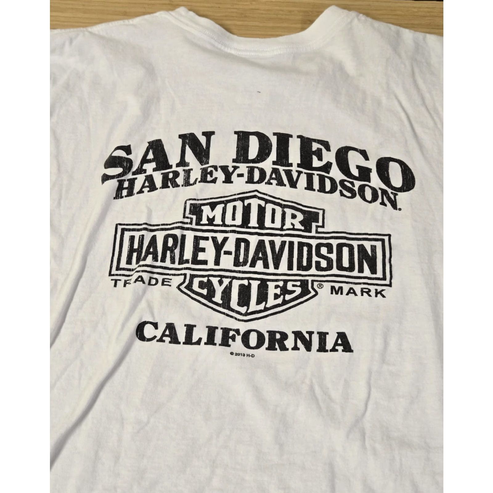 Harley Davidson Harley-Davidson Shirt Mens 2XL White San Diego California Graphic USA T-Shirt Short Sleeve Crew Neck Classic Size US XXL / EU 58 / 5 - 5 Thumbnail