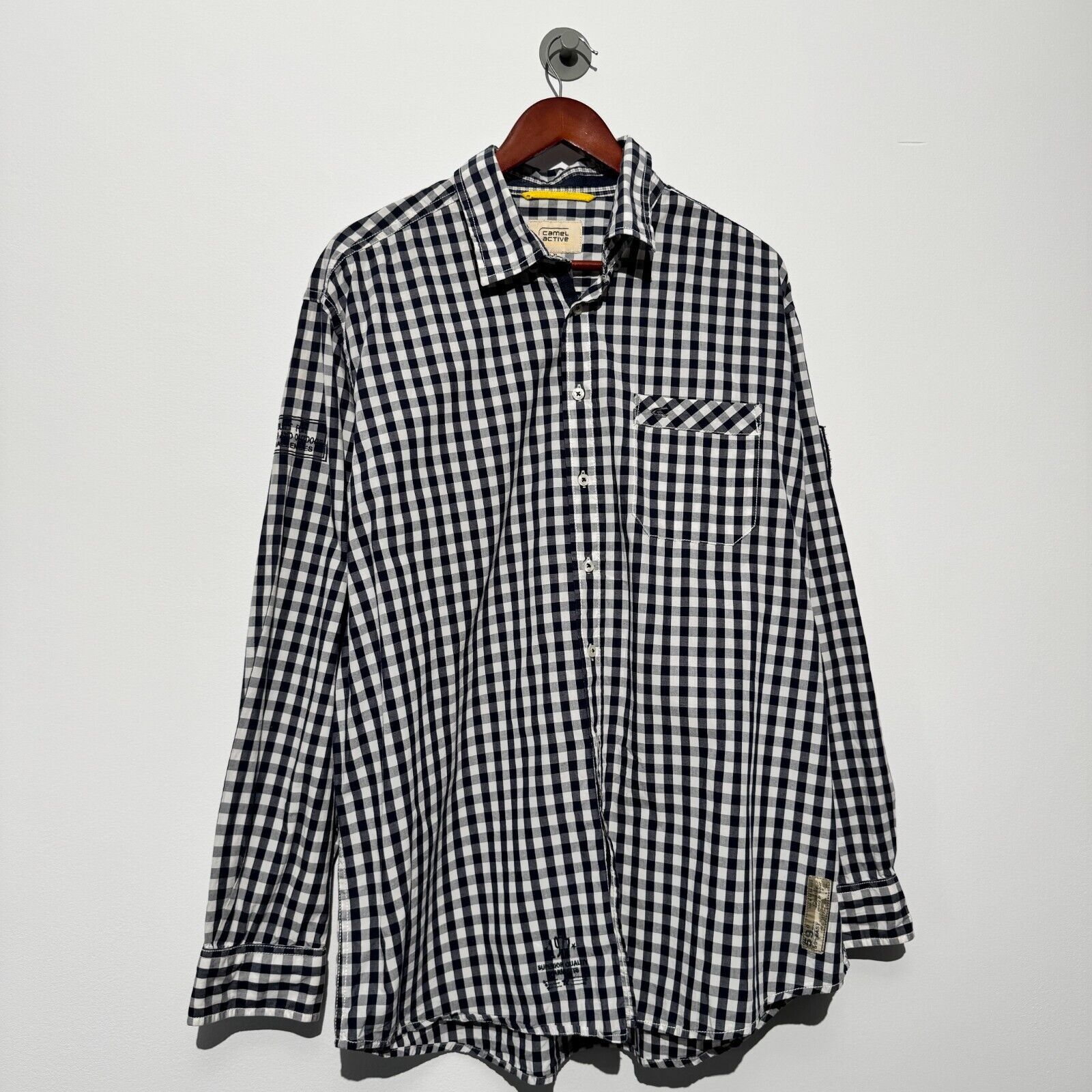 camel active Camel Active Unisex Black White Cotton Shirt Size XL Regular Size US XL / EU 56 / 4 - 3 Thumbnail