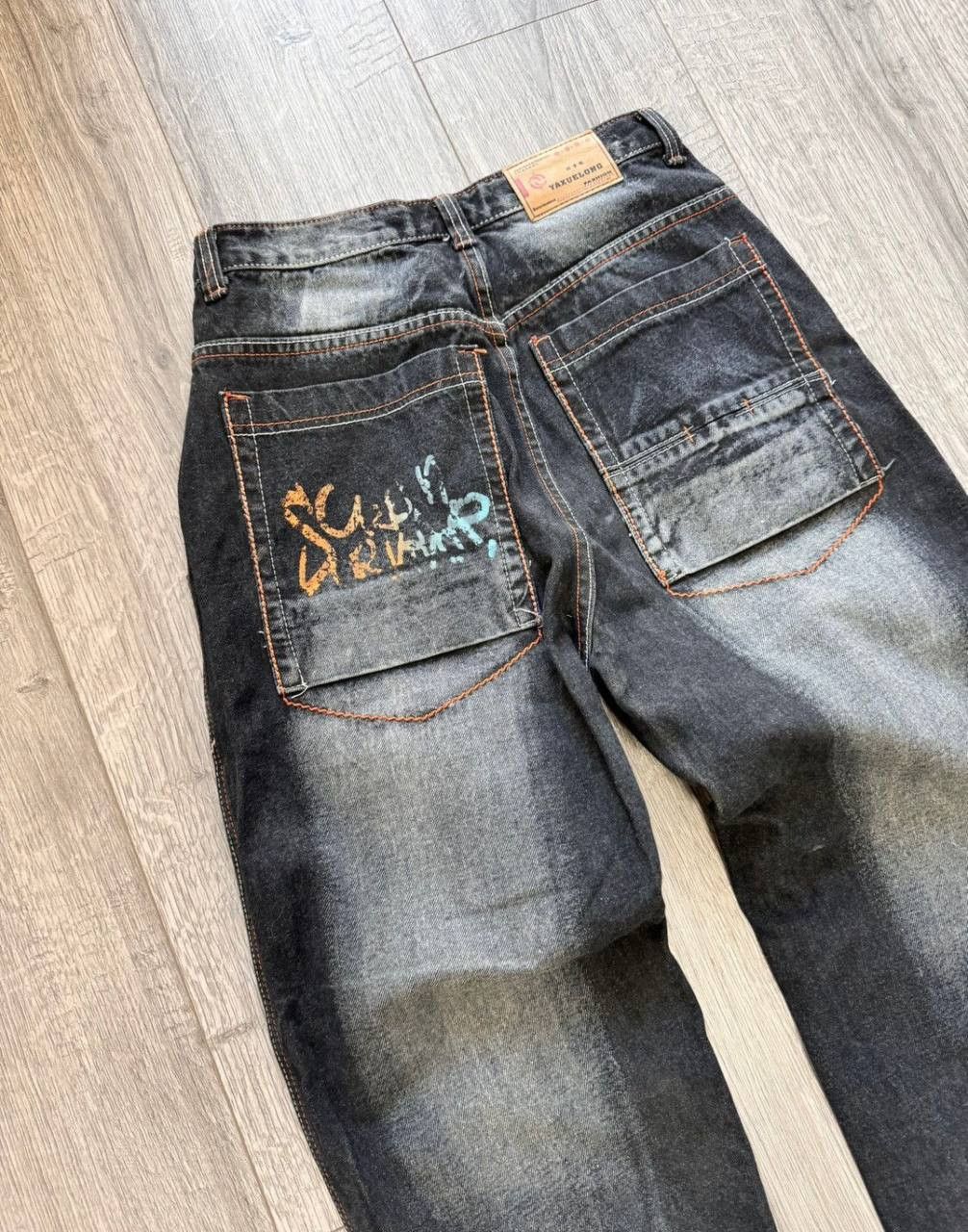 Vintage Baggy Cyber Wing Denim Sequin Jeans Vintage 31 Size Size US 31 - 4 Thumbnail