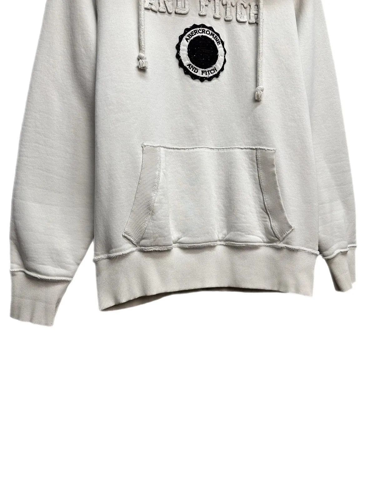 Abercrombie & Fitch Abercrombie White Classic Hoodie Y2K LGB Hysteric Style Size US L / EU 52-54 / 3 - 3 Thumbnail