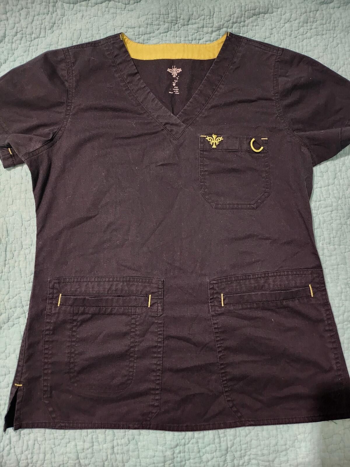 Other Black scrub top size small Size ONE SIZE - 1 Thumbnail