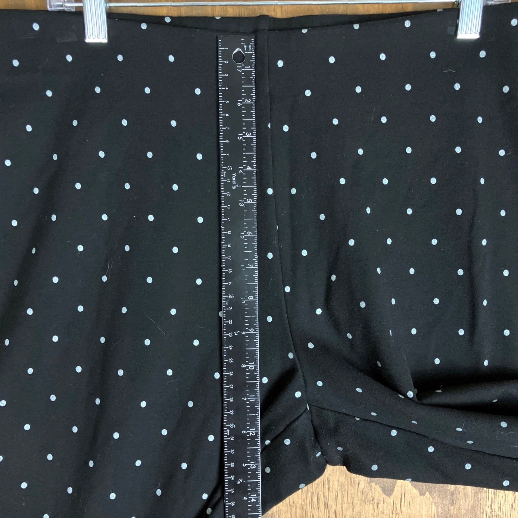 Vintage Chicos Womens Pants Black White Polka Dot Pull On High Rise Ankle Stretch 3 Size 25" / US 0 / IT 36 - 7 Thumbnail