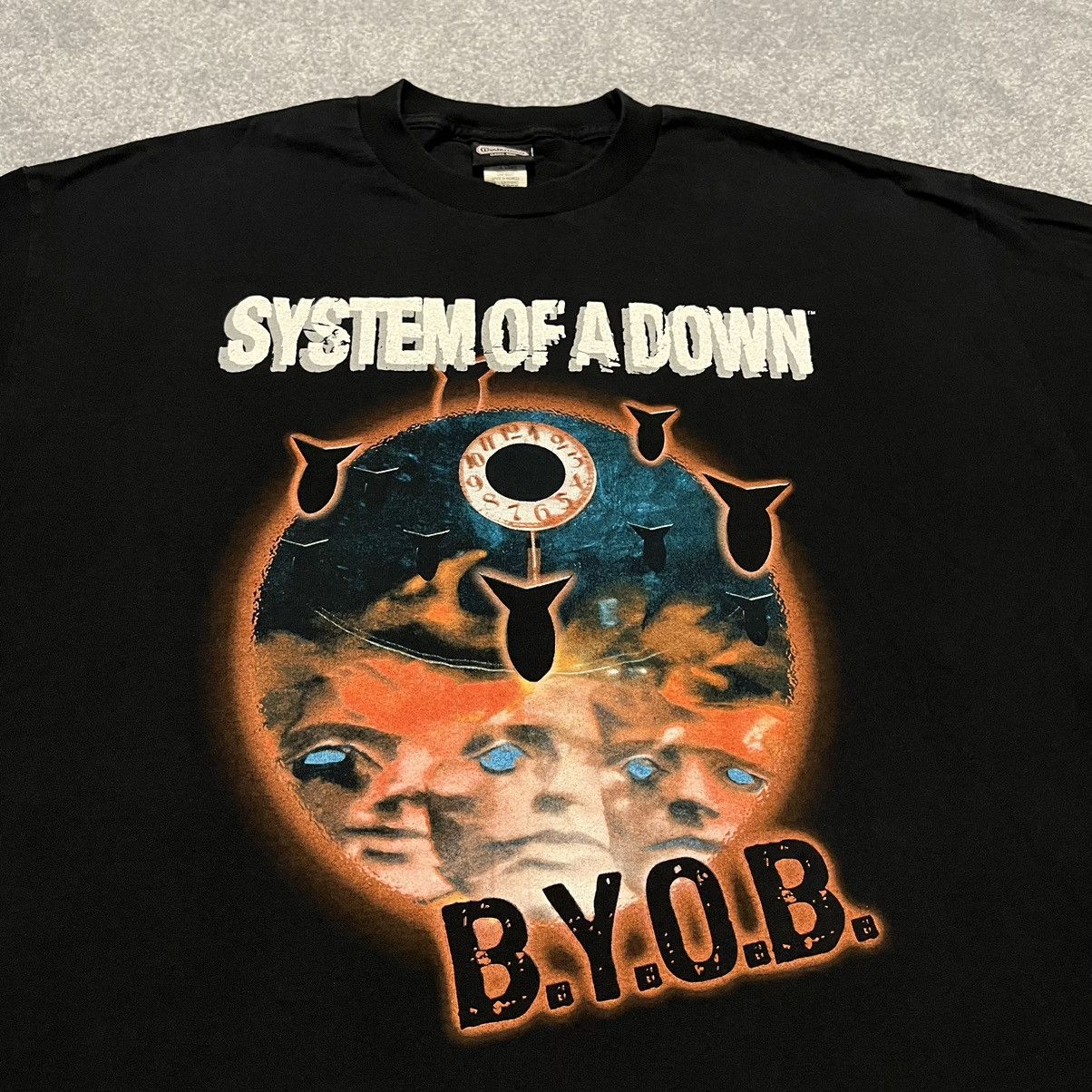 Band Tees Vintage 2005 System of a Down B.Y.O.B. Bomb Graphic Band Tee Size US XL / EU 56 / 4 - 1 Thumbnail