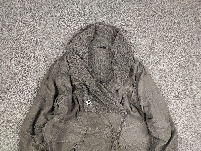 Other Grizas Design Garment Dyed Gray Oversized Jacket Silk Wool Size M / US 6-8 / IT 42-44 - 4 Thumbnail