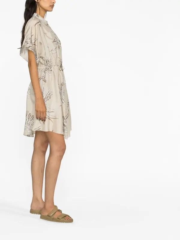 Brunello Cucinelli o1y0725 Mini Dress in Multicolor Size XXL / US 16-18 / IT 52-54 - 3 Thumbnail