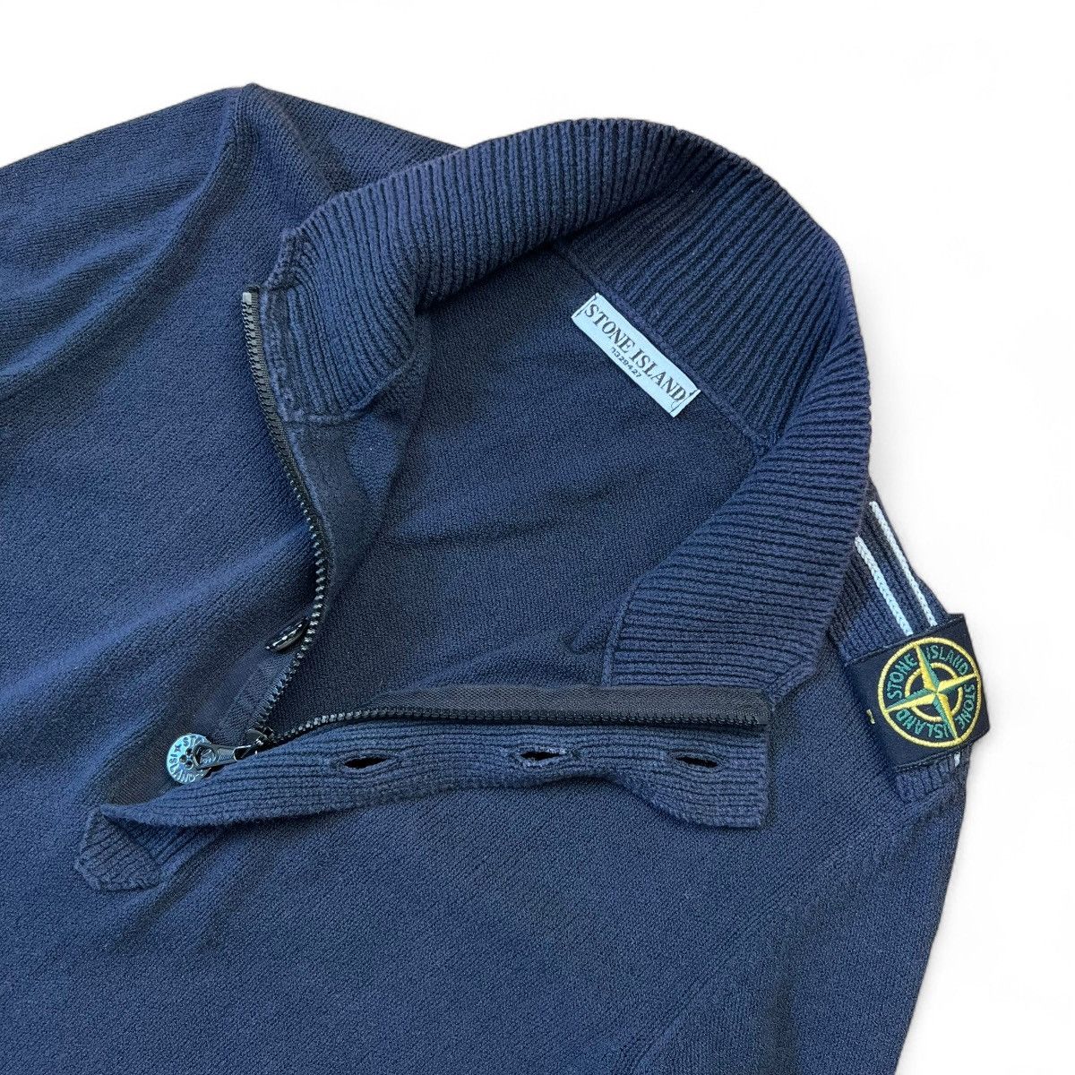 Stone Island Stone Island Vintage Shoulder Badge Cotton Knit Sweater Size US M / EU 48-50 / 2 - 3 Thumbnail
