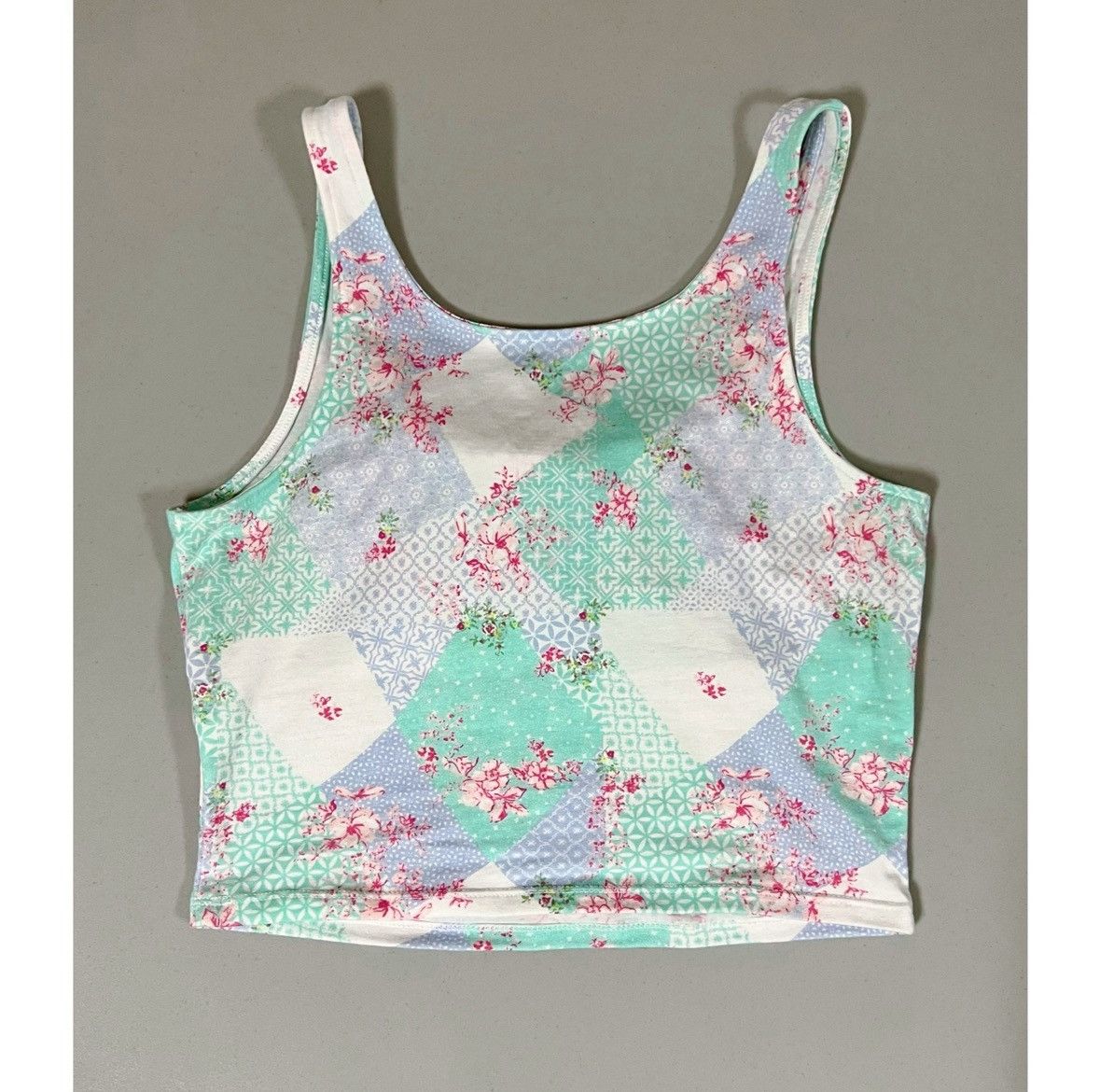 Vintage SO Paisley Patchwork Floral Ruched Crop Top Shirt Size S 🧚🏼‍♀️✨ Size S / US 4 / IT 40 - 3 Thumbnail