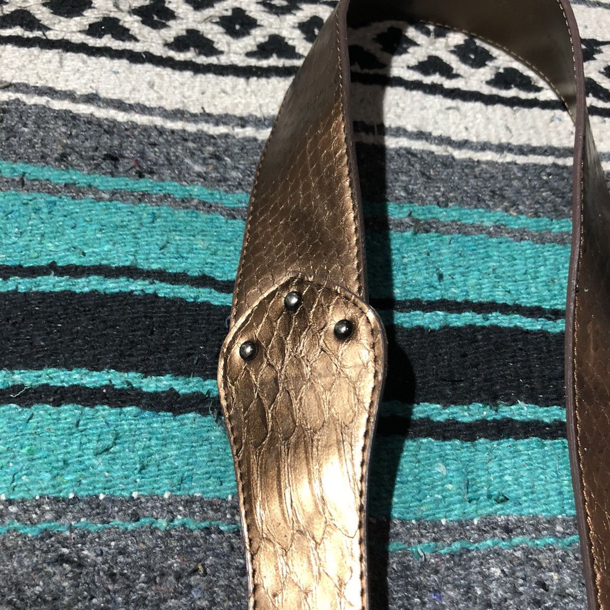 If Six Was Nine Mojo S. Phine Gold Snake Skin Belts Size ONE SIZE - 5 Thumbnail