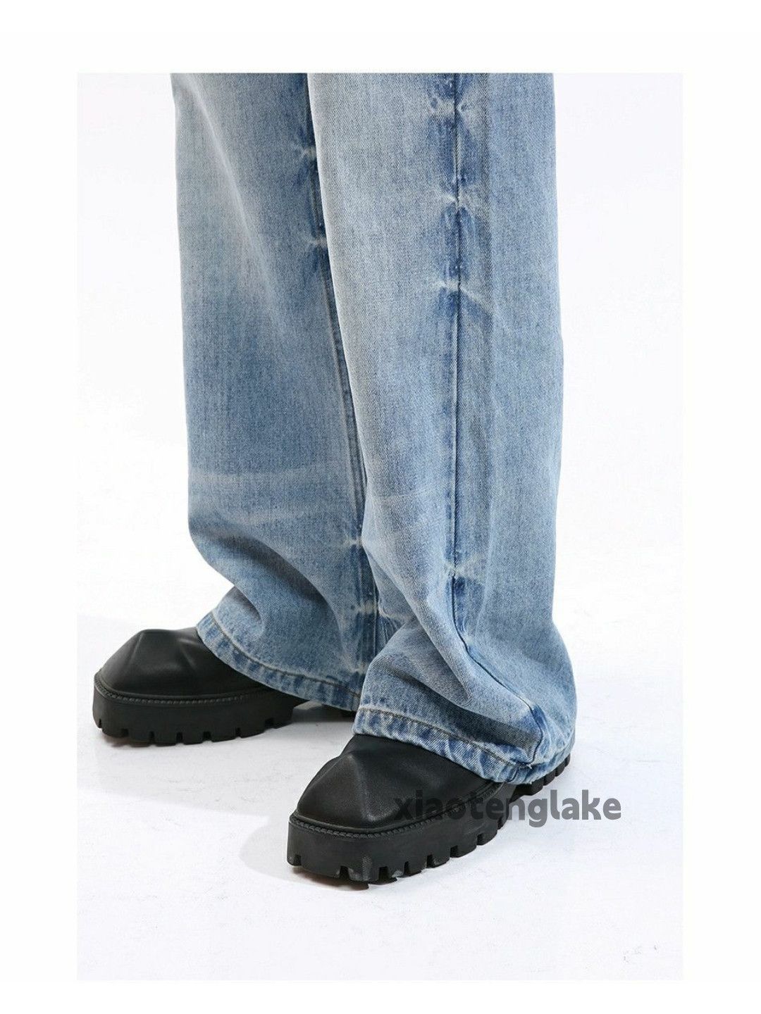 Jean × Vintage washed faded yuppie bootcut flared loose baggy jeans Size US 30 / EU 46 - 5 Thumbnail