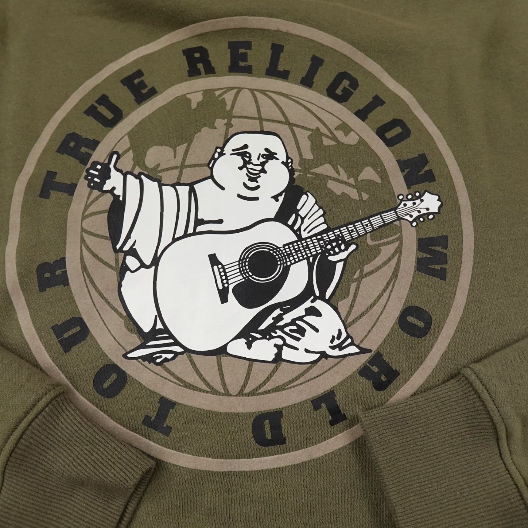 True Religion TRUE RELIGION Hoodie Mens L Green Buddha Graphic Full Zip Sweatshirt Jacket Size US L / EU 52-54 / 3 - 7 Thumbnail