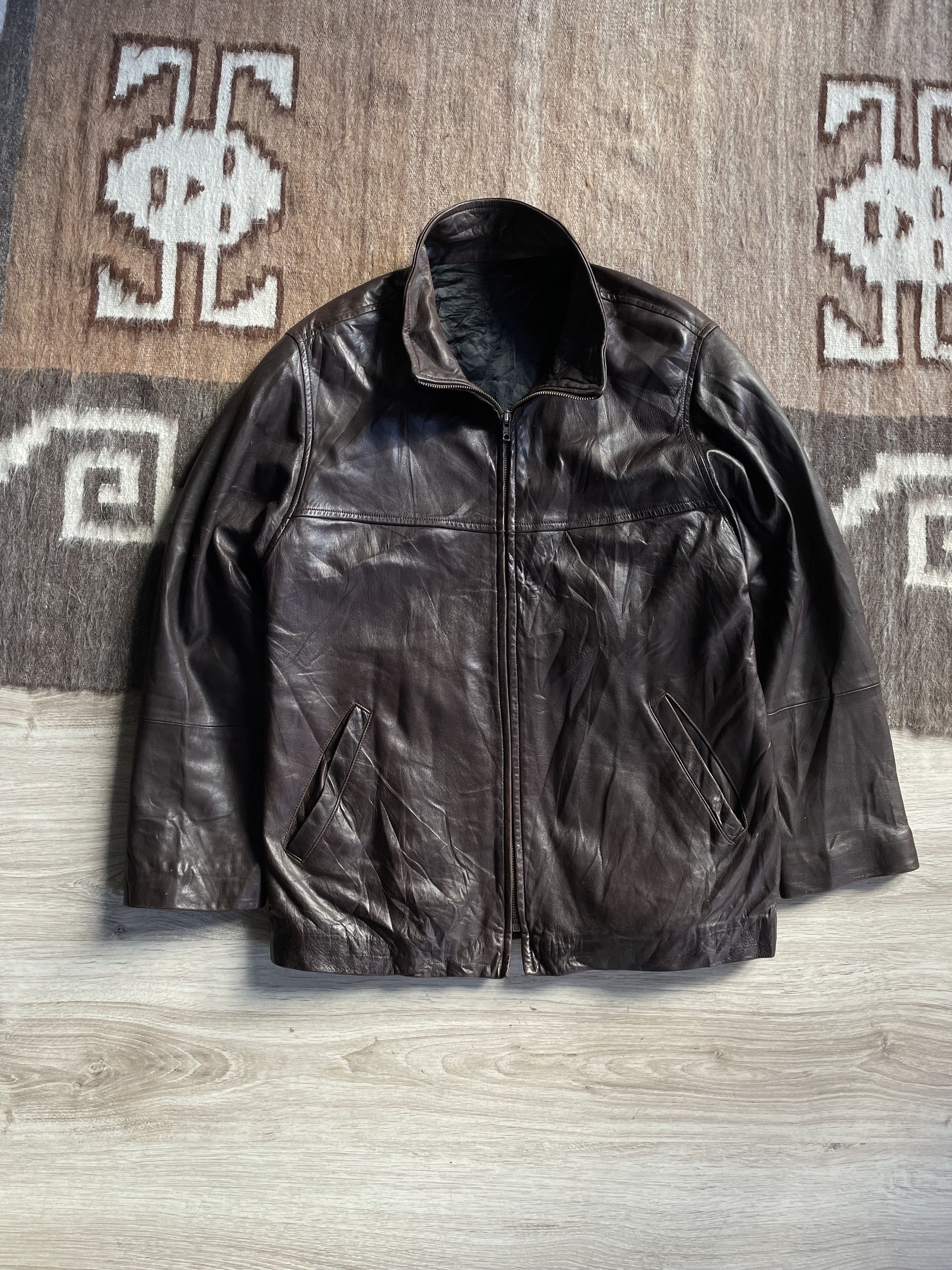 Vintage Pepe Nieto Vintage 60s 70s Eclair Zip Leather Jacket 7927AC Size US M / EU 48-50 / 2 - 2 Thumbnail
