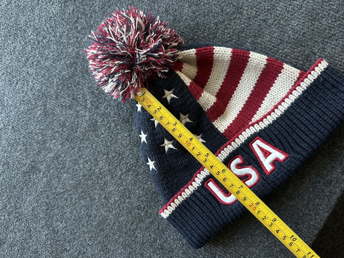 Other 🚨 VNTG USA FLAG LOGO KNITTED HAT BEANIE UNITED STATES Size ONE SIZE - 12 Thumbnail