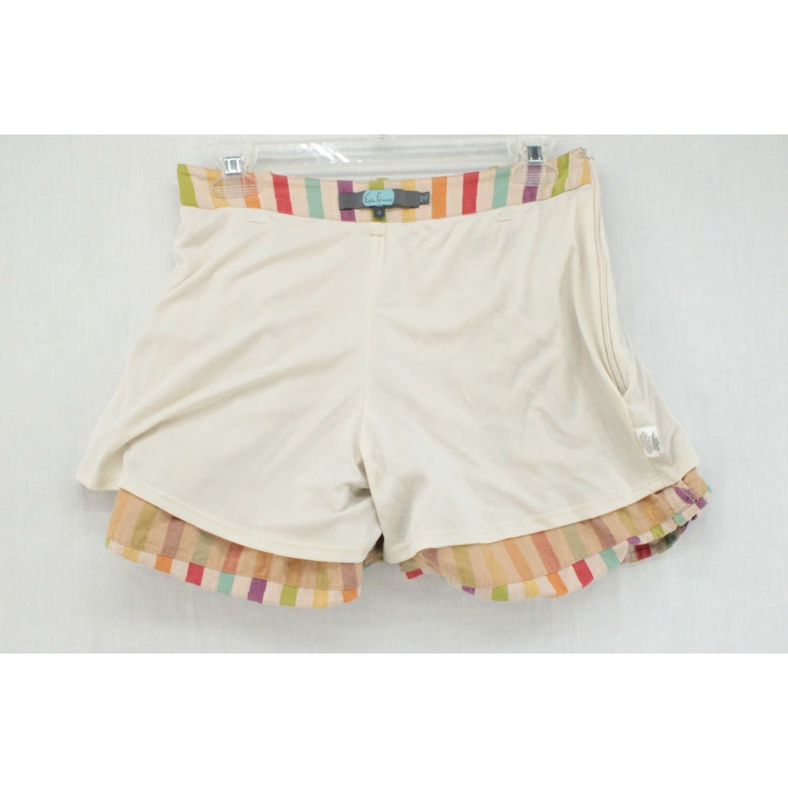 Anthropologie Anthropologie Eva Franco Shorts Women's 4 Multicolor Striped Lined Belted 100% Cotton Beachy Boho Womens Size 27" / US 4 / IT 40 - 7 Thumbnail