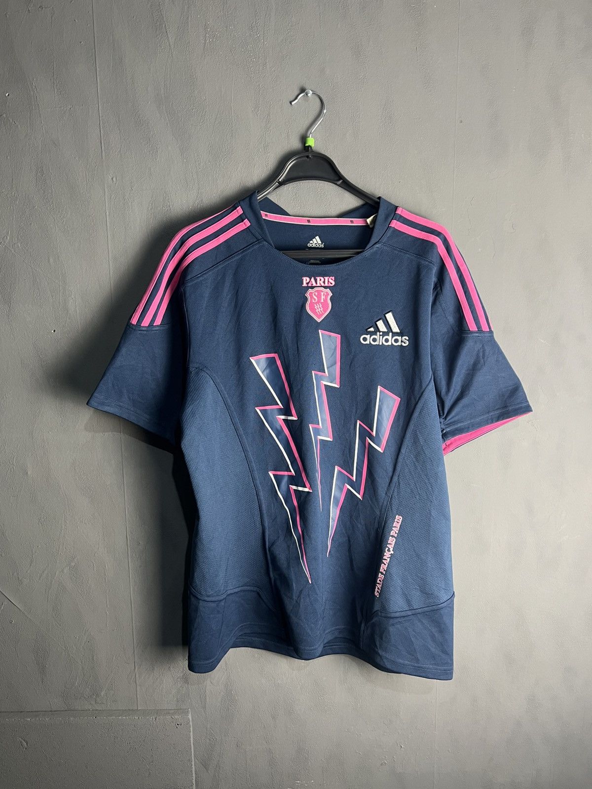 Adidas Vintage Adidas SF Paris France Rugby Y2K Flowers Jersey Size US L / EU 52-54 / 3 - 1 Thumbnail