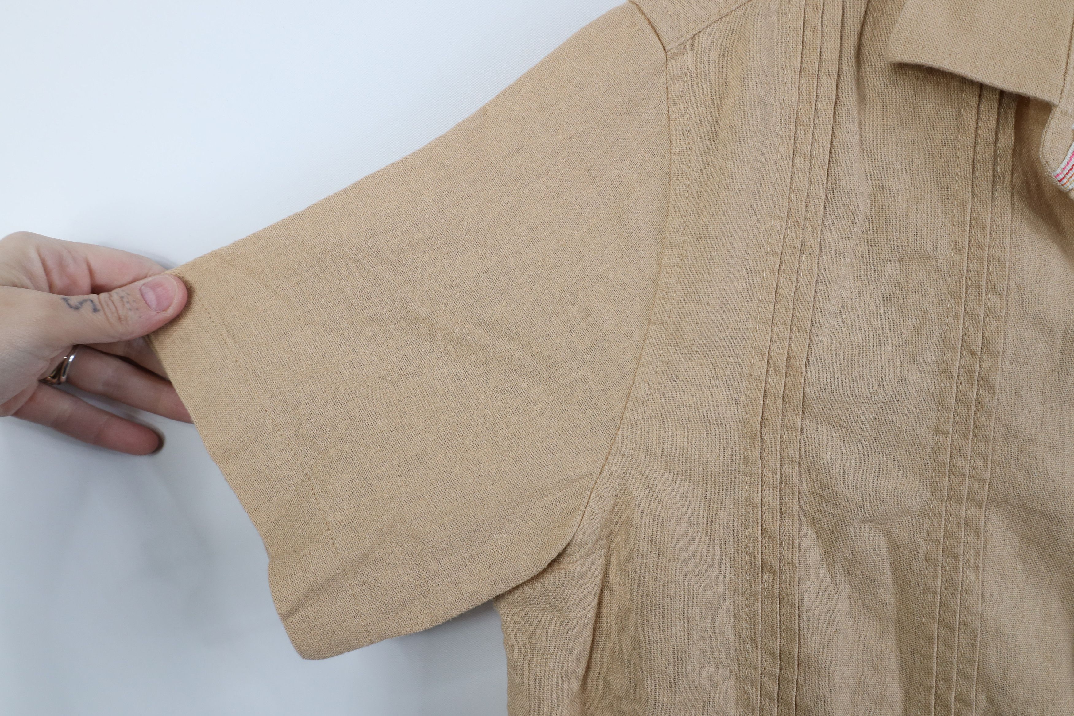 Scotch & Soda Scotch & Soda Blend Short Sleeve Collared Button Shirt Beige Size US S / EU 44-46 / 1 - 8 Thumbnail