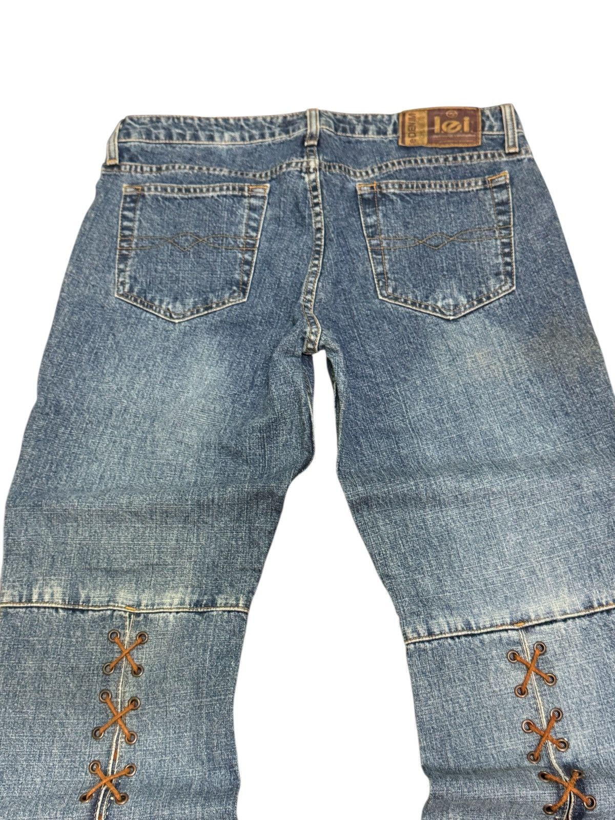 If Six Was Nine Vintage Lace-Up Flare L.e.i Jeans Boho Y2K Corset Pants Size US 30 / EU 46 - 8 Thumbnail