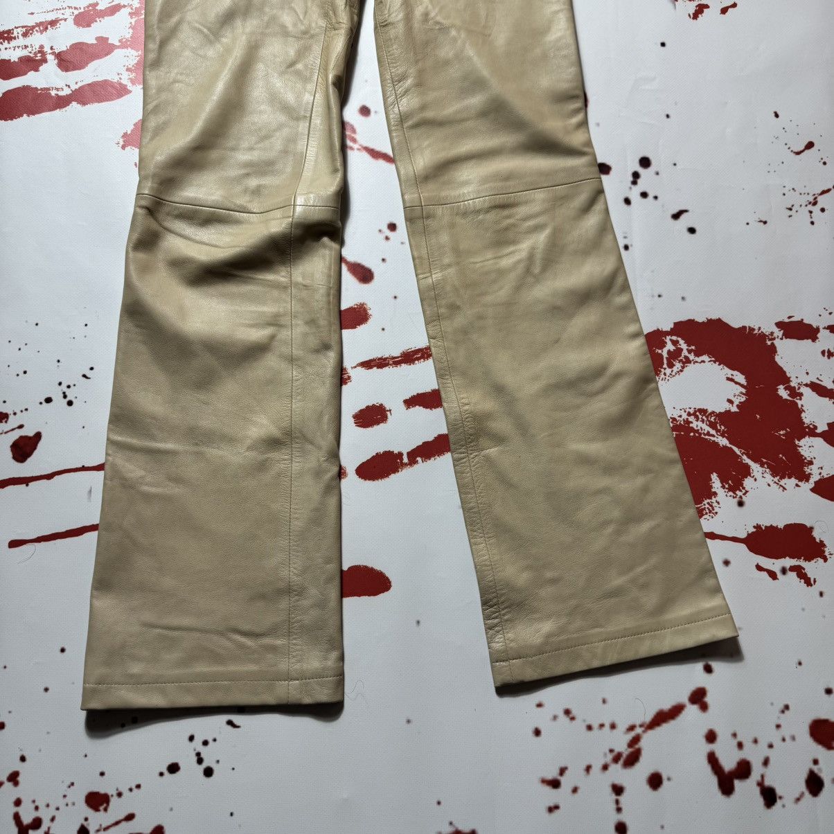 Gucci vintage leather pants gucci very rare double knee Size 26" / US 2 / IT 38 - 3 Thumbnail