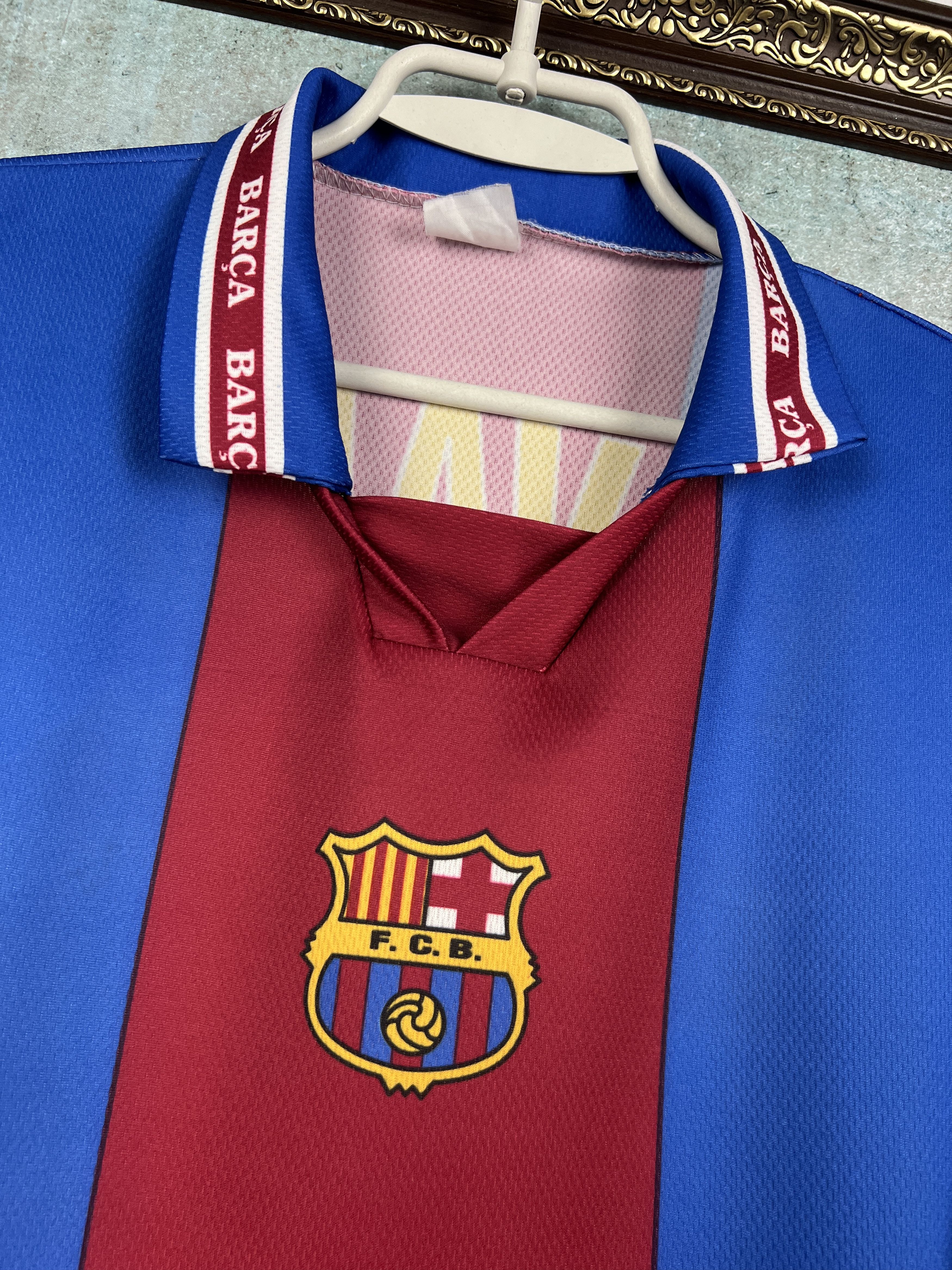 Vintage Barcelona Fun Jersey Football Shirt Rivaldo Camiseta Jersey Size US XL / EU 56 / 4 - 3 Thumbnail